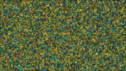 Abstract pattern of colorful dots and lines with a vintage halftone effect