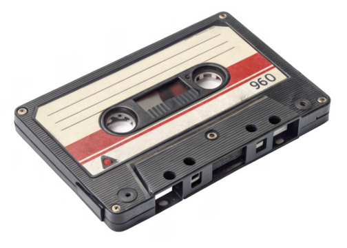 cassette-tape on a isolated transparent background