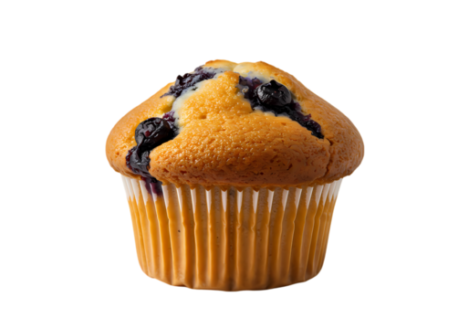 Delicious Blueberry Muffin isolated on transparent baackground - Powered by Adobe