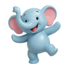 Fototapeta premium PNG Cute animated elephant character