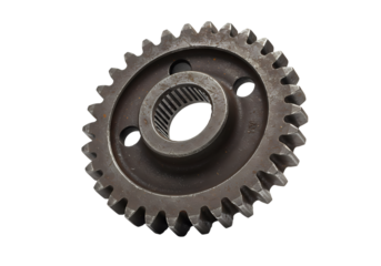 PrecisionEngineered Spur Gear A CloseUp View isolated on transparent background