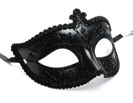Ornate black masquerade mask