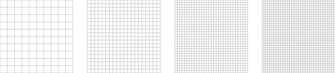 Blank Square Grid Paper Backgrounds with Empty Space for Various Uses.