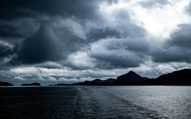Milford sound fiordland new zealand national park beautiful landscape nature fiords low cloud fog dramatic sky iconic
