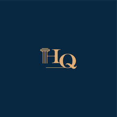 classy law logo with monogram and pillar letter concept of elegant attorney design HQ