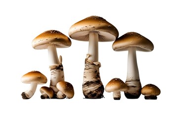 mushrooms isolated on transparent background