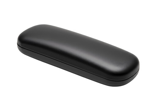 Black Rectangular Eyeglass Case isolated on transparent background