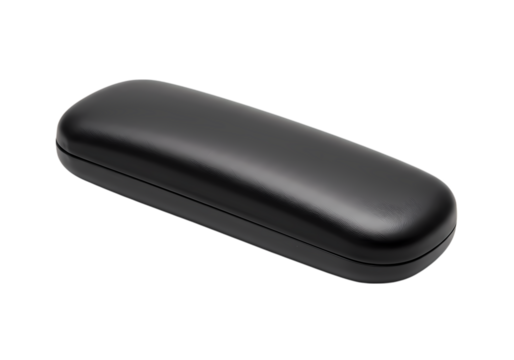 Black Rectangular Eyeglass Case isolated on transparent background