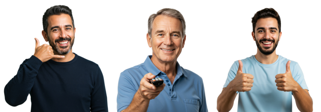 Diverse Group of Men with Expressions of Communication and Engagement in Modern Lifestyle Setting