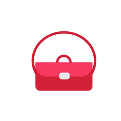 Cute Women’s Handbag Icons in Flat Vector Style for Clipart, UI, and Fashion Projects