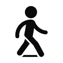  icon of a person walking on a road cross