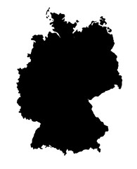 silhouette simplified outline shape of the map of the European Union EU