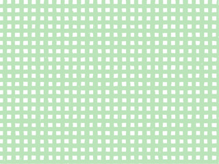手描き背景　チェック　グリーン　パターン