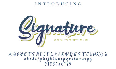 Signature Font – Stylish Script Typeface with Bold Modern Brush Lettering