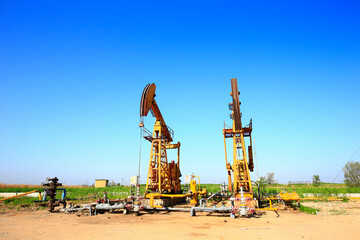 Fototapeta premium The oil pump, industrial equipment