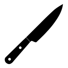 Black Kitchen Knife Icon