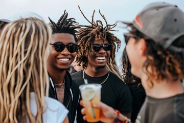 Group of friends having fun together. Group of young people having fun together.