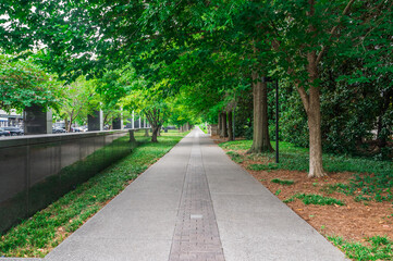 The long, straight paths of Bicentennial Park remind us that clarity comes one step at a time, Nashville, Tennessee, United States of America