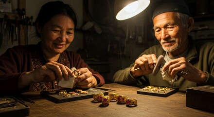 Skilled Hands Craft Exquisite Ruby Rings in a Warm, Intimate Workshop