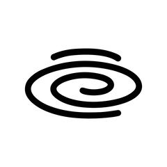 Simple Outline Galactic Spiral Shape Symbolic Sign Design Element Icon