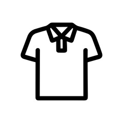 Minimalist Outline Simple Polo Shirt Garment Fashionable Clothing Item Icon