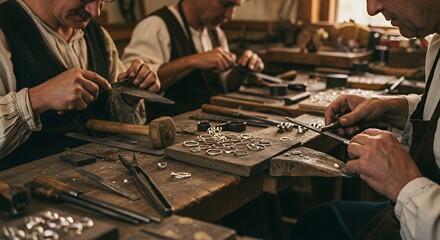 Skilled Hands Craft Exquisite Rings in a Historic Workshop