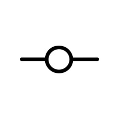 Simple Line Art Circle with Horizontal Lines Connecting Icon