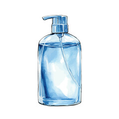 Body Wash, watercolor vector, isolated on a white background.