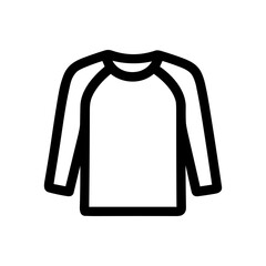 Simple Outline Raglan Long Sleeve T Shirt Apparel Icon