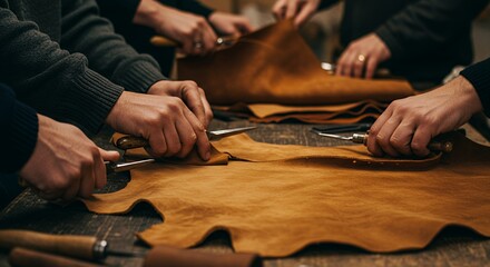 Skilled Hands Craft Exquisite Leather, Shaping Tradition with Precision.