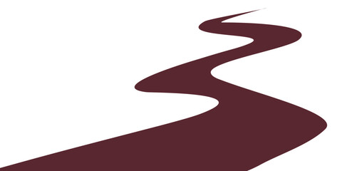 Winding path illustration. Road to success concept