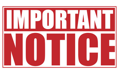 Important notice board, png important notice, vector important notice