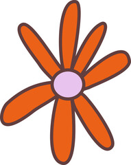 Retro Groovy Flower