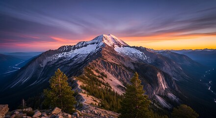 Obraz premium sunset in the mountains