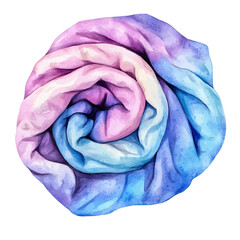 Obraz premium Blanket, watercolor illustration vector, isolated on a white background.