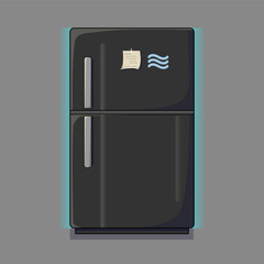 vector illustration of a refrigerator