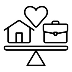 Work life balance icon for better self quality