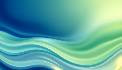 네이비와초록의흐르는크림질감추상배경