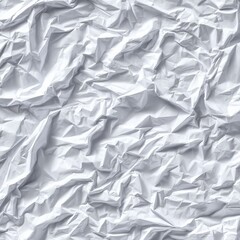 Obraz premium Crumpled white paper texture, abstract folds and creases