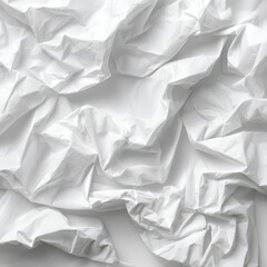 Obraz premium Abstract close-up of crumpled white fabric, showcasing texture and folds