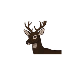 Fototapeta premium deer vector illustration, vector, animal, mammal, illustration, wild, nature, silhouette