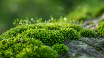 Close Moss Texture with Moisture Detail &ndash; Top-Down