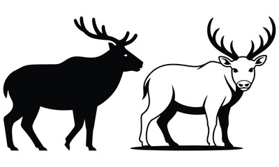 deer silhouette vector