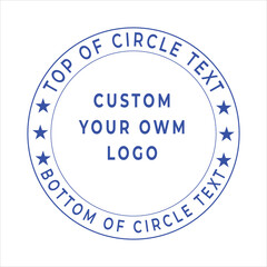 Vintage Round Stamp Logo Design Vector Badge Template