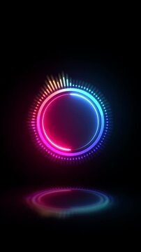 Vertical music equalizer, for music party, 4k footage