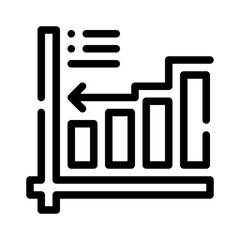 Declining Market Trend line icon