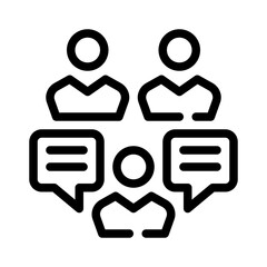 customer interview line icon