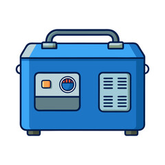 Fototapeta premium Flat electric generator icon vector illustration design