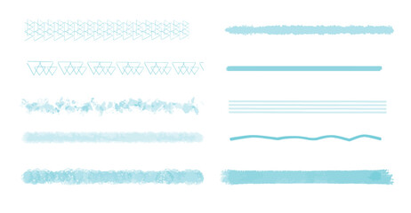 ユニークなライン素材(青)