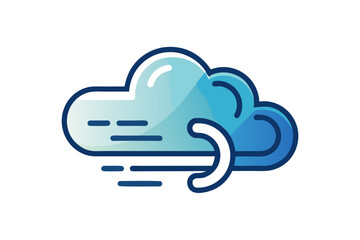 cloud sync vapor rise weather icon